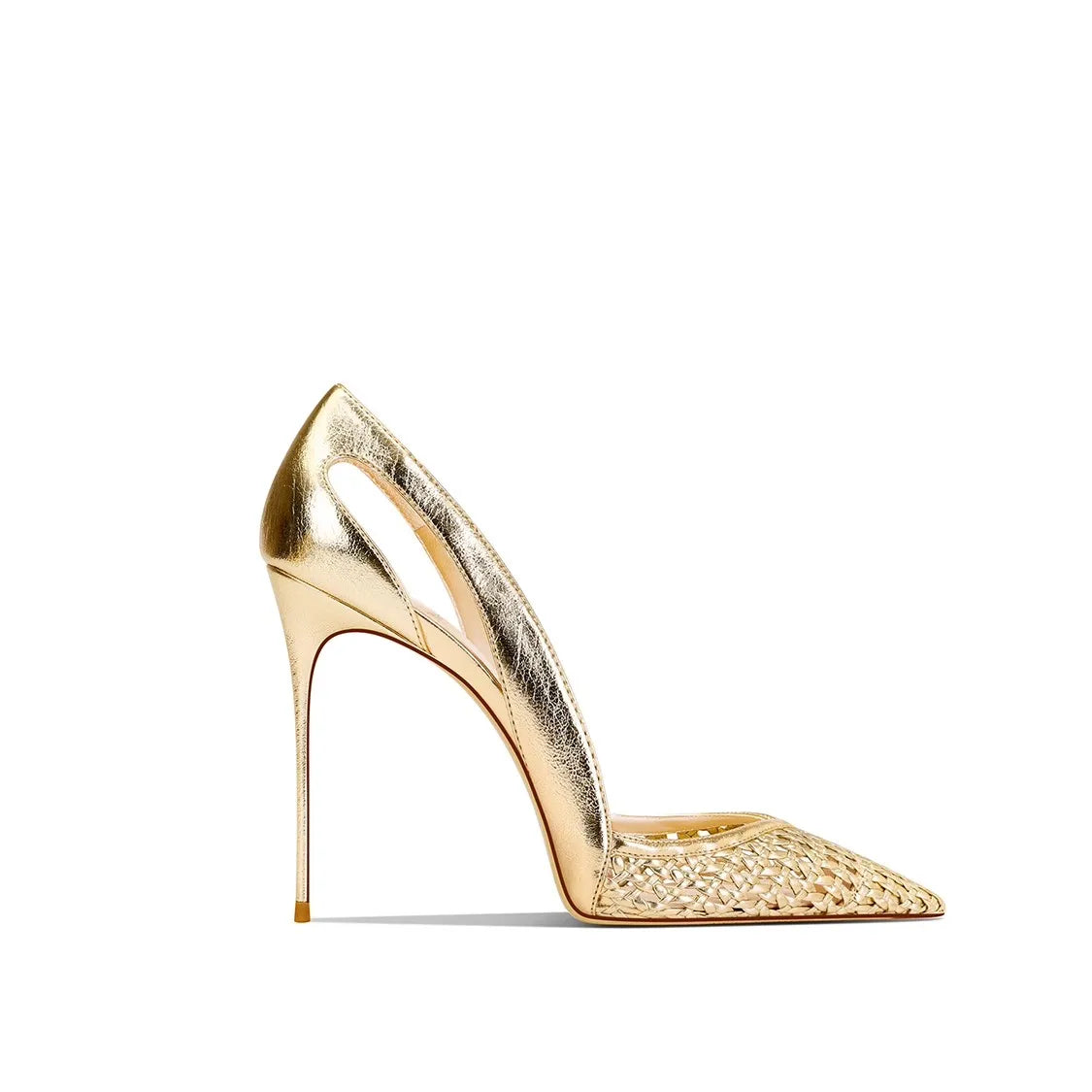 Velour Handmade Genuine Leather Pointed-Toe Slip-On Pump