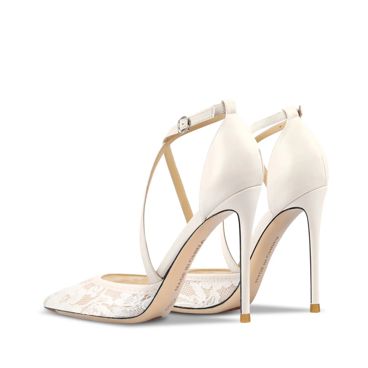 Seraphine Handmade Lace Mesh Pointed-Toe Stiletto Sandal