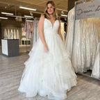 Ione V-Neck Spaghetti Strap A-Line Gown