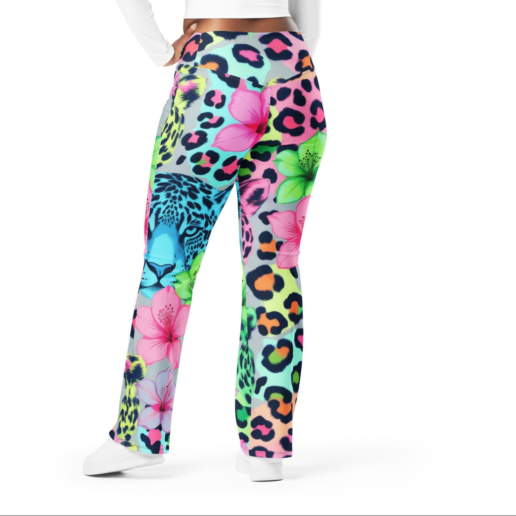 Leopard Bloom Flare Leggings