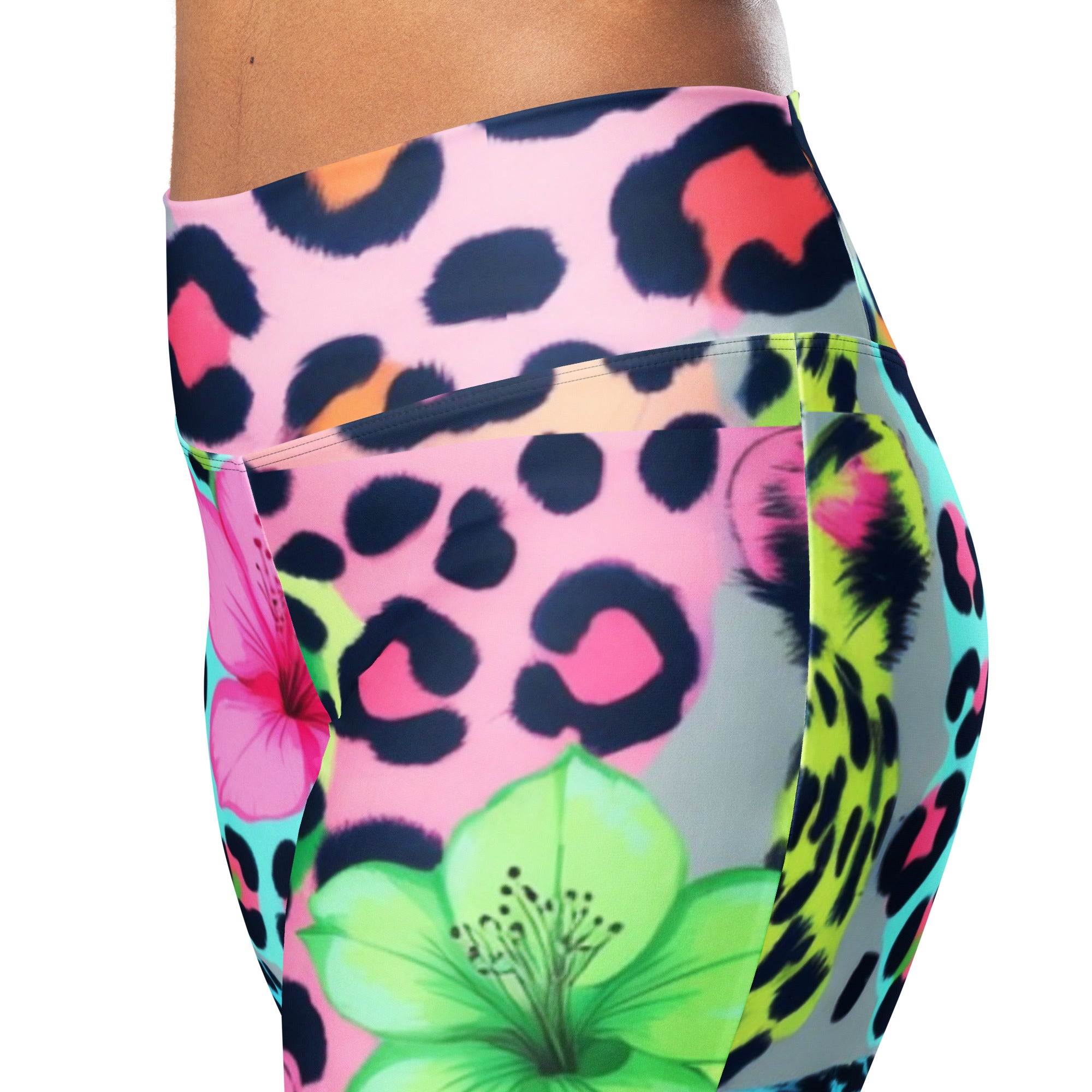 Leopard Bloom Flare Leggings
