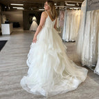 Ione V-Neck Spaghetti Strap A-Line Gown