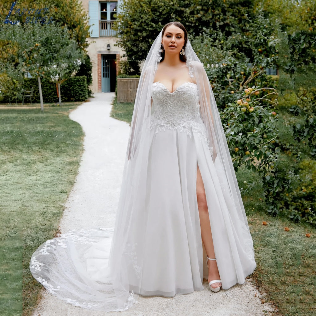 Maris Strapless Tulle A-Line Gown