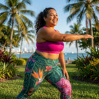 Rainforest Bloom Yoga Leggings with Pockets