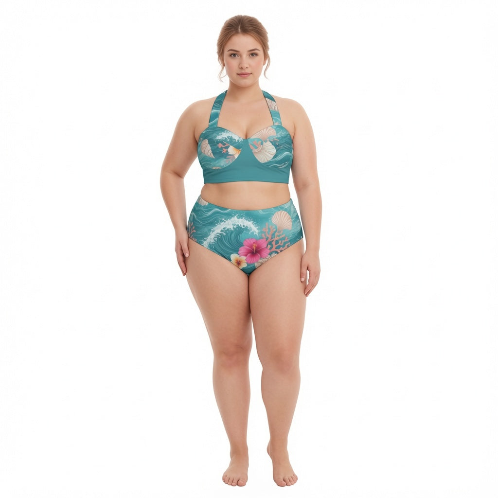 Cove Tropical Halter Bikini Set