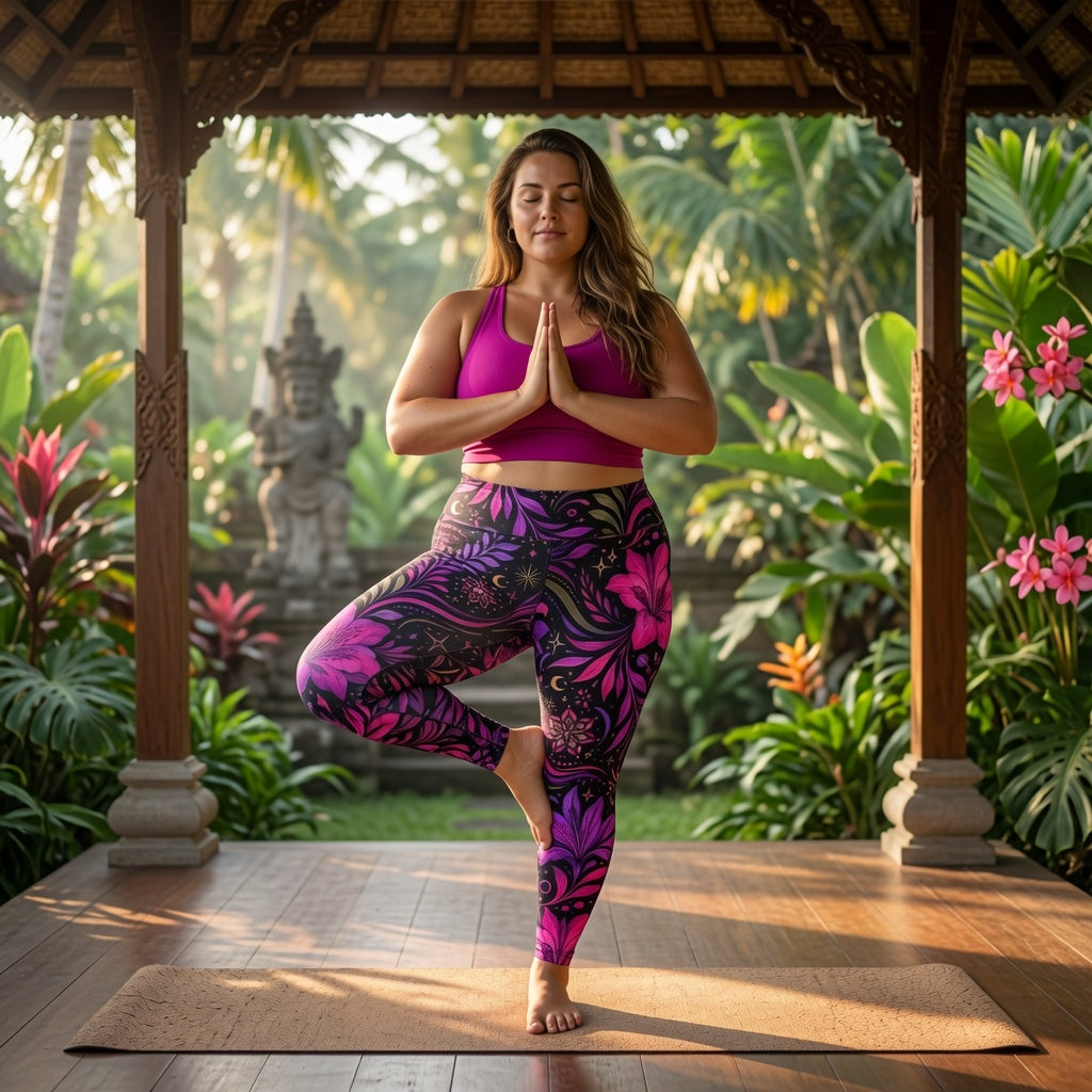 Mystic Bloom Plus Size Leggings