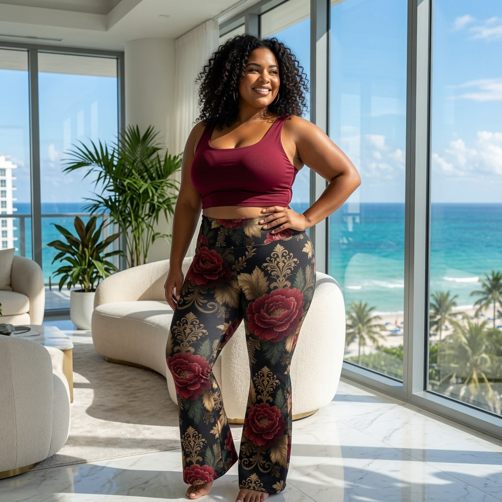 Midnight Holiday Flare Yoga Pants