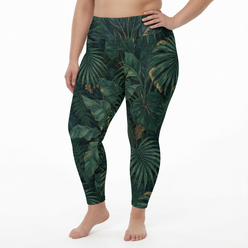 Emerald Rainforest Luxury High-Waist Leggings