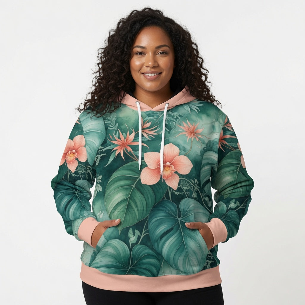 Rainforest Bloom Pullover Hoodie
