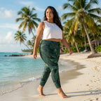 Emerald Rainforest Luxury High-Waist Leggings