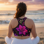 Fuchsia Wilds Padded Sports Bra