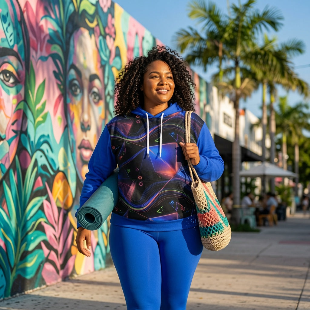 Neon Cosmos Pullover Hoodie