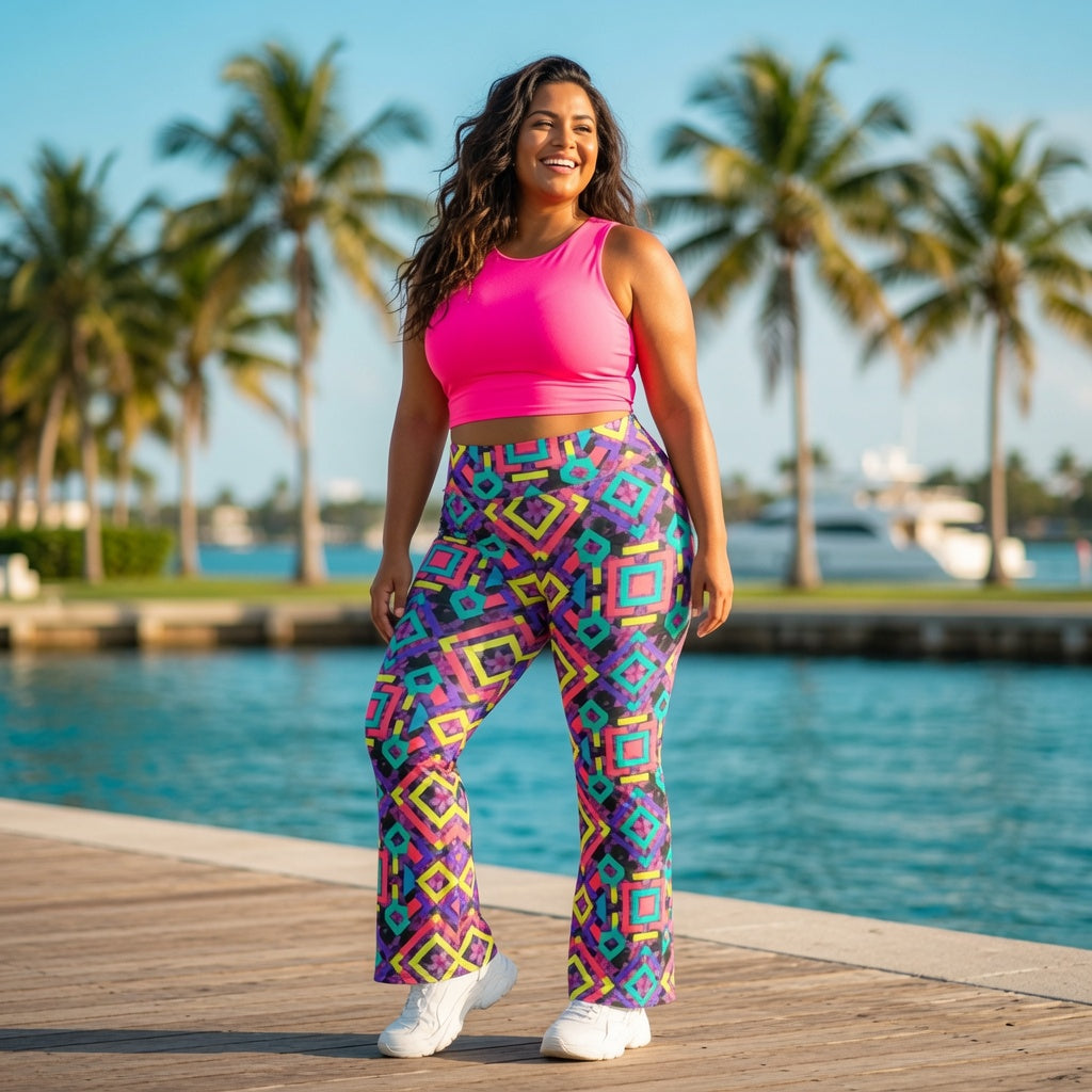 Voss Geometric Flare Leggings