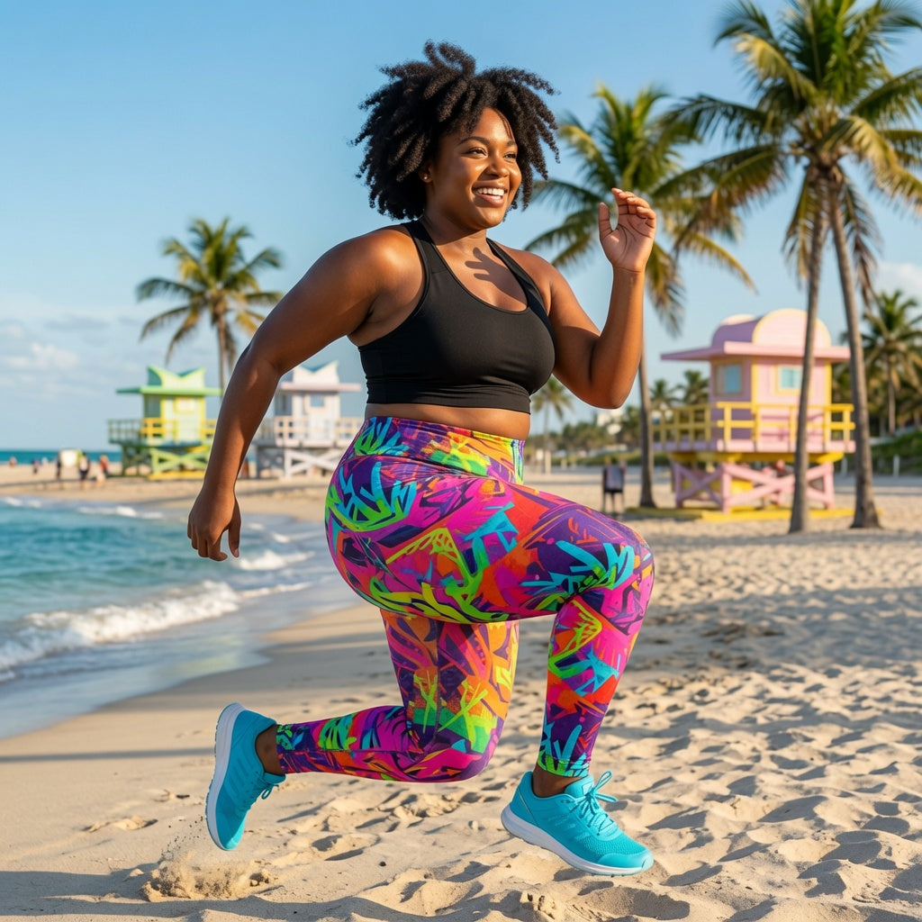 Chromatic Riot Plus Size Leggings