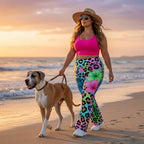 Leopard Bloom Flare Leggings