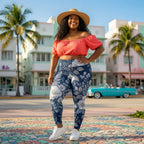 Midnight Bloom High Waist Leggings