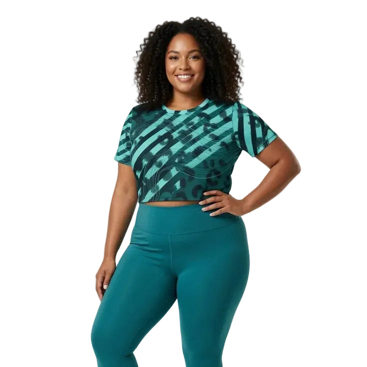 Geo Print Crop Tee