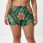 Boho Jungle High-Waist Shorts