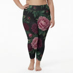 Midnight Peony Luxe High Waist Leggings