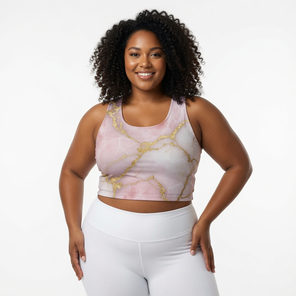 Pink Quartz Back Cross Sports Bra