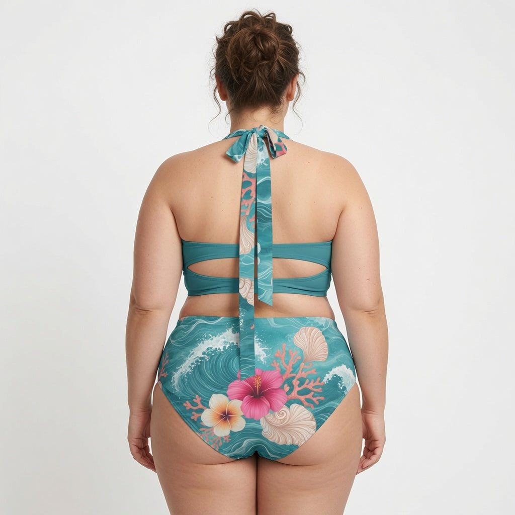 Cove Tropical Halter Bikini Set