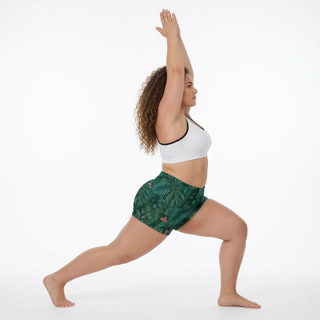 Exotic Garden Yoga Shorts