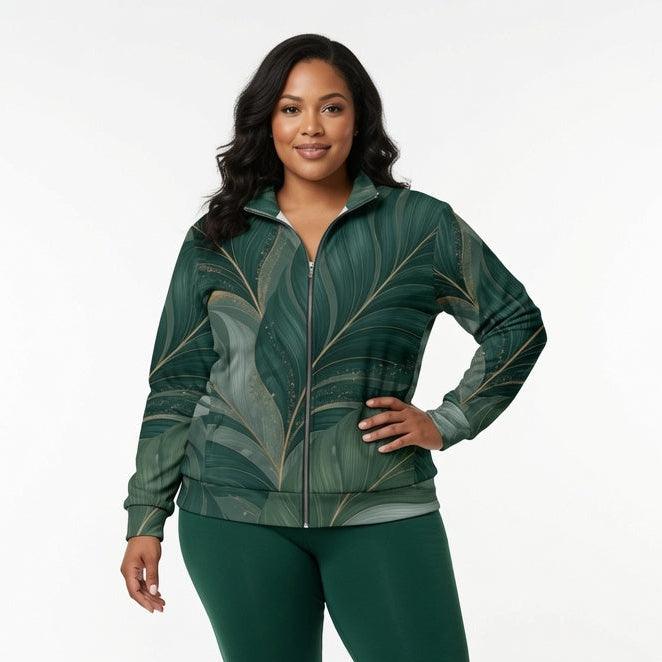 Kalani Modern Palm Luxe Track Jacket