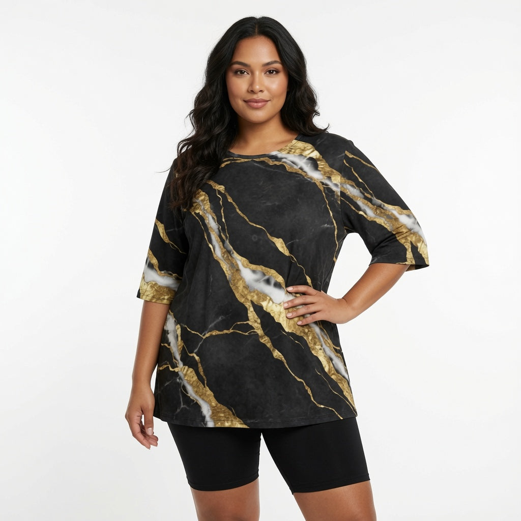 Midnight Marble T-Shirt & Shorts Set