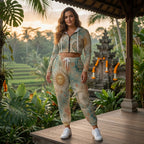 Sun Goddess Crop Hoodie Jogger Set