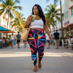 Neon Prism Crossover Leggings