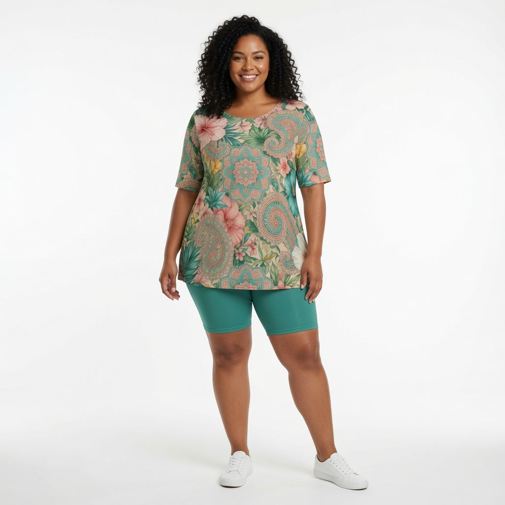 Ibiza Bloom Tee & Shorts Set