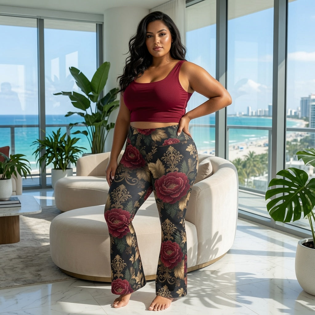 Midnight Holiday Flare Yoga Pants