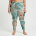 Coastal Botanica High Waist Leggings with Pockets