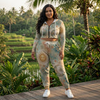 Sun Goddess Crop Hoodie Jogger Set