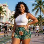 Boho Jungle High-Waist Shorts