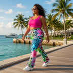Leopard Bloom Flare Leggings