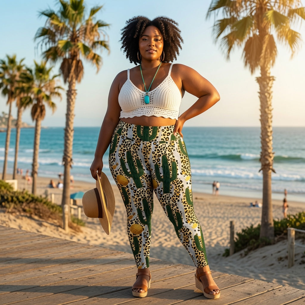 Cactus Luxe Plus Size Leggings