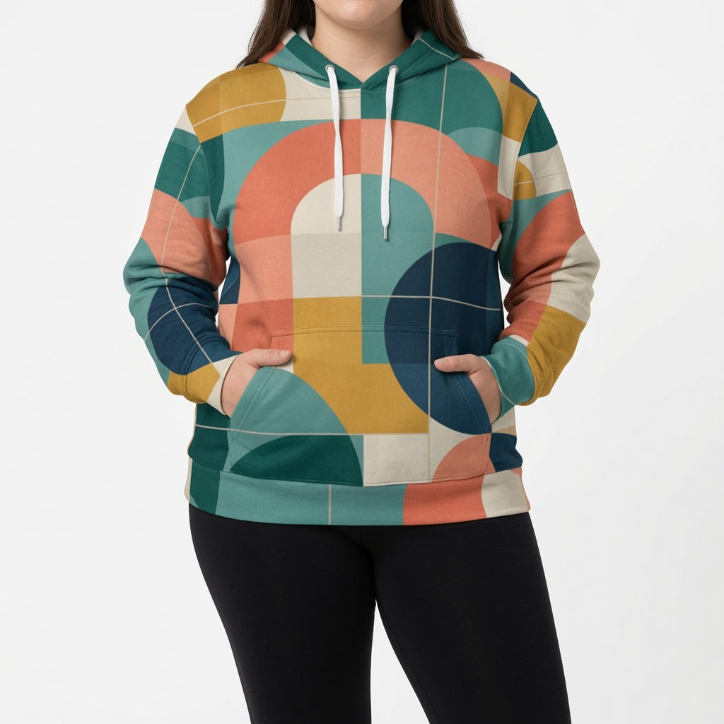 Retro Modern Pullover Hoodie