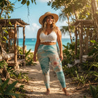 Coastal Botanica High Waist Leggings with Pockets
