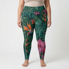 Rainforest Bloom Yoga Leggings with Pockets