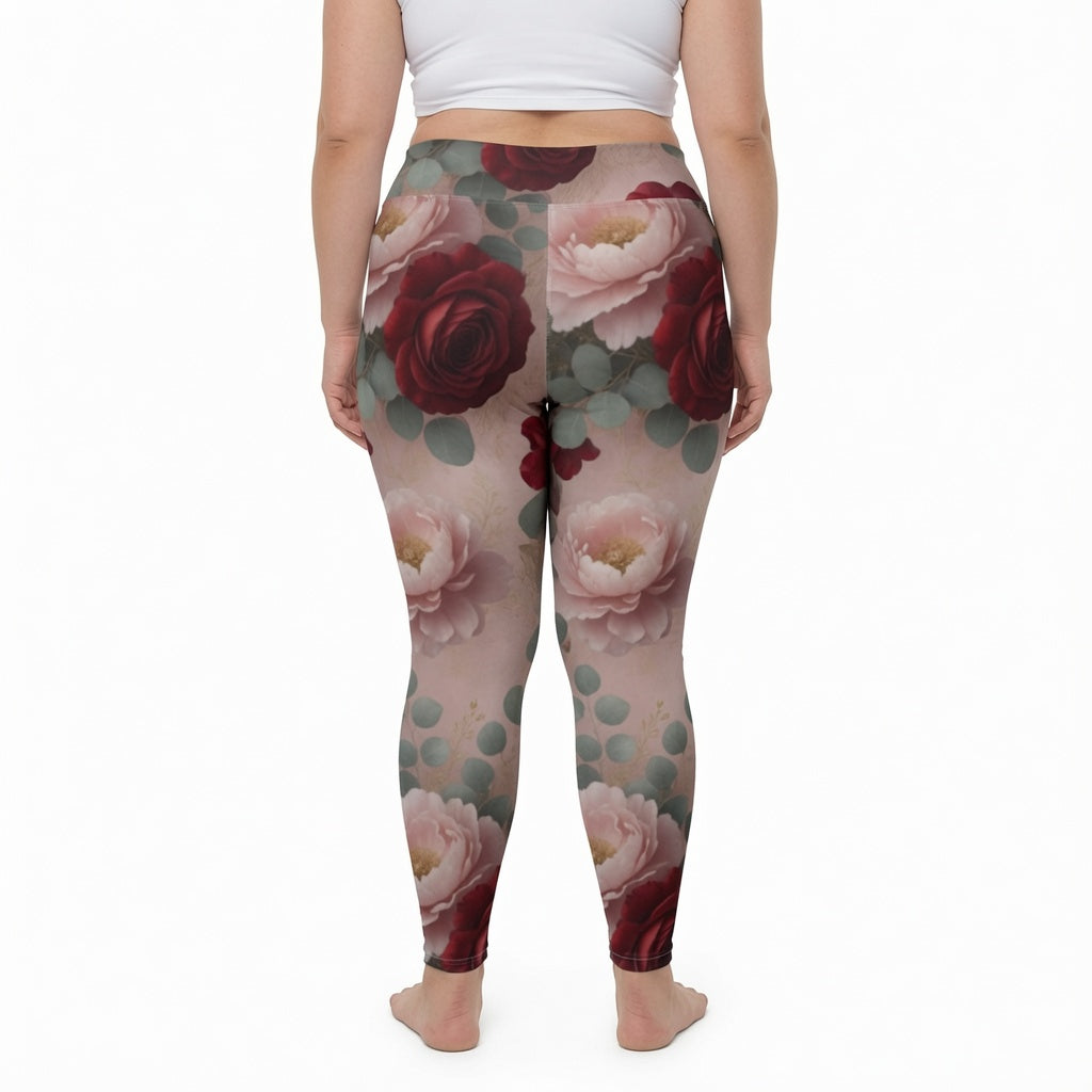 Romantic Roses High Waist Leggings
