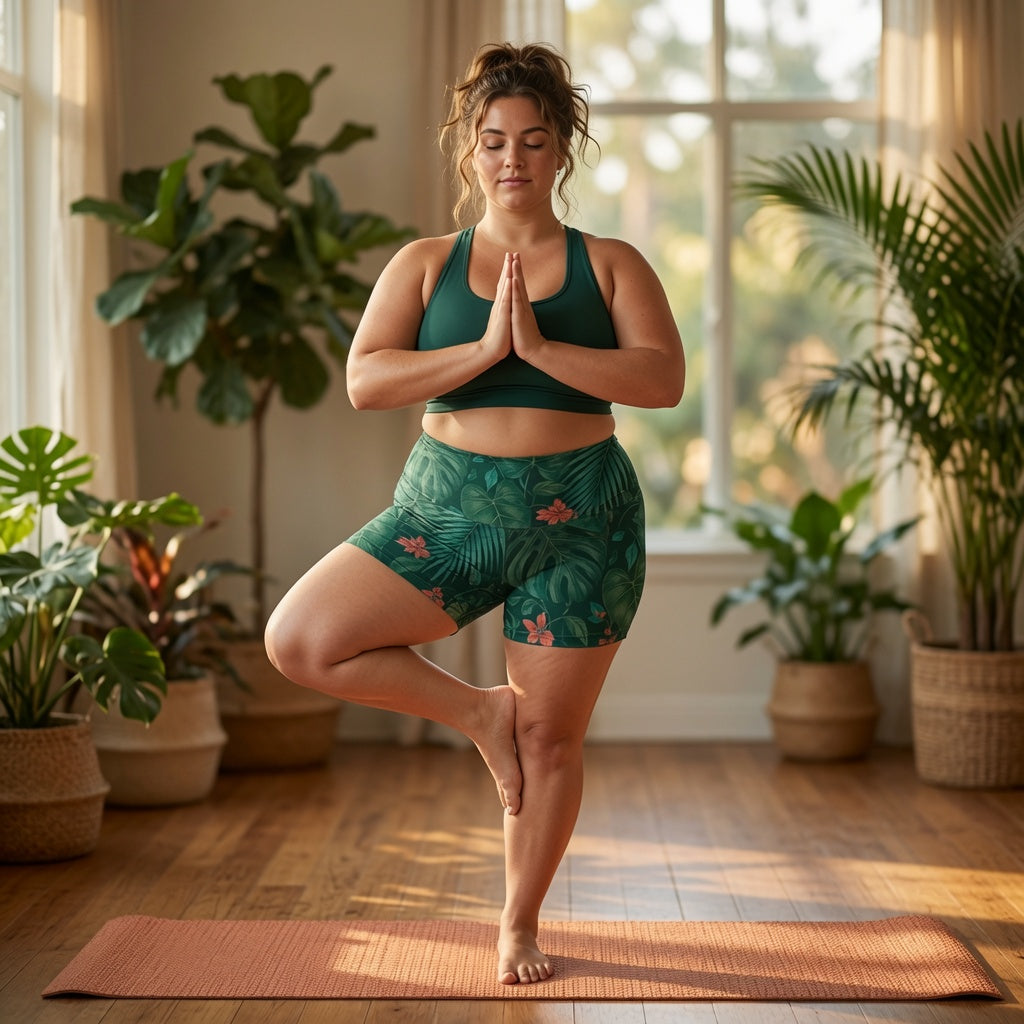 Exotic Garden Yoga Shorts