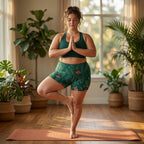 Exotic Garden Yoga Shorts