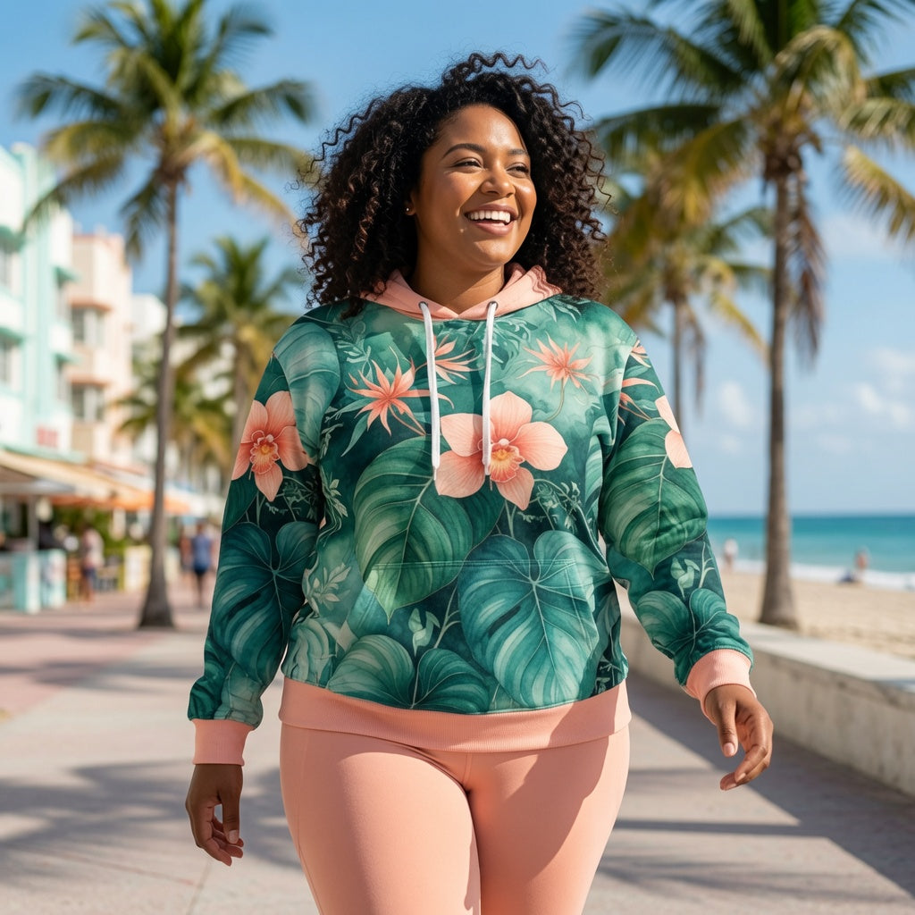Rainforest Bloom Pullover Hoodie
