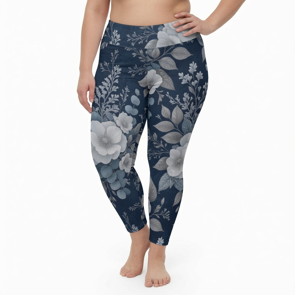 Midnight Bloom High Waist Leggings
