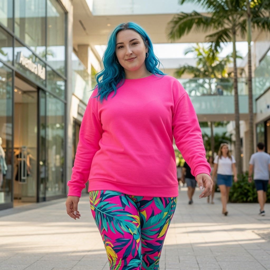 Fuchsia Pink Sweatshirt – Safari Rave Match