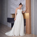 Sloane Pearl Sweetheart Satin Gown