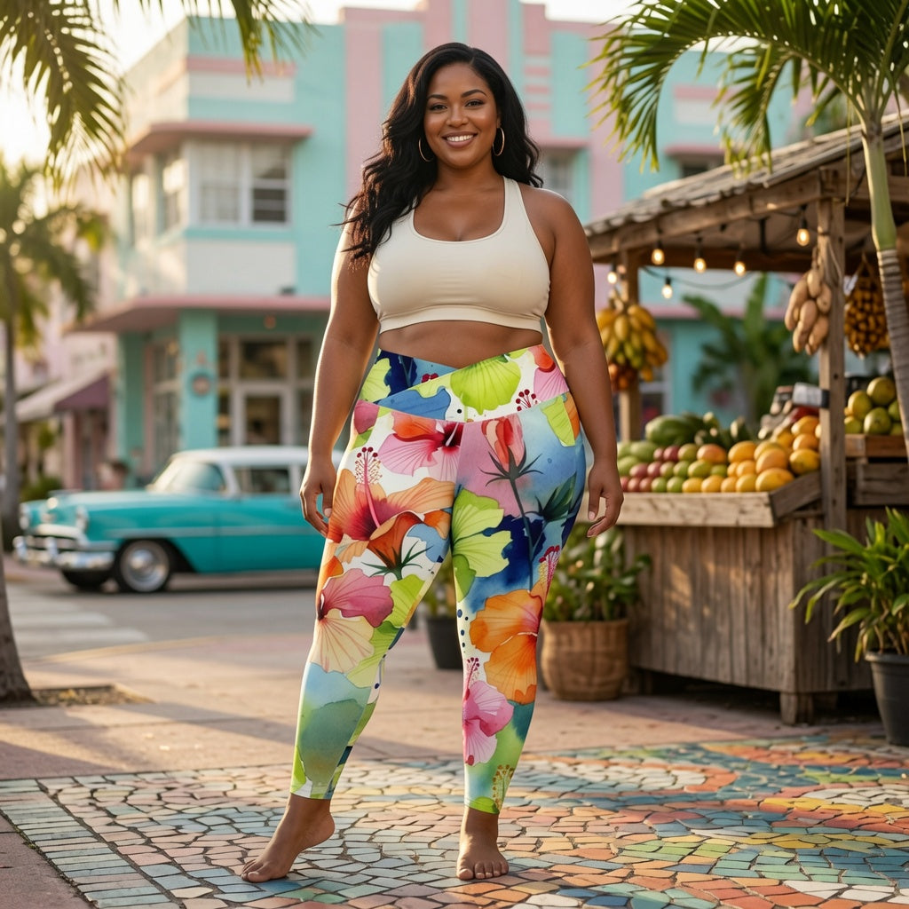 Fresco Floral Crossover Leggings