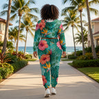 Miami Paradise Crop Hoodie Set