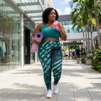 Fern Geo Stripe Pocket Leggings